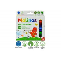 Фломастеры для ткани Malinos Textil текстильные 10 шт