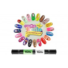 Детский лак-карандаш для ногтей Malinos Creative Nails на водной основе (2 цвета Морской волны + Белый)