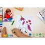 Фломастеры детские смываемые для малышей MALINOS Babyzauber 10 шт + текстильная книжка раскраска многоразовая (MALINOS)