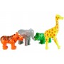 Пазл 3D детский магнитные животные POPULAR Playthings Mix or Match (тигр, крокодил, слон, жираф) (Popular Playthings)