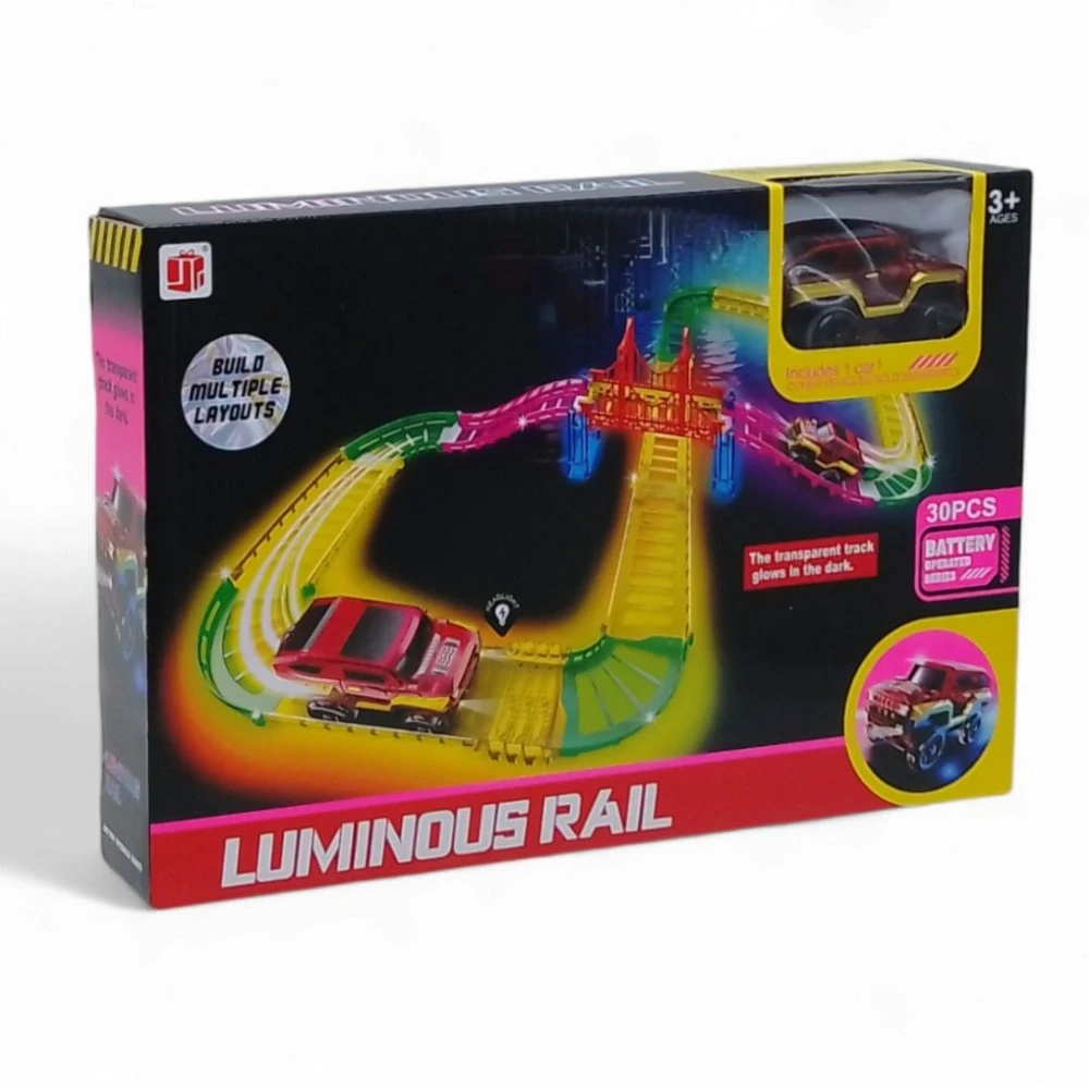 Luminous rail car clearance