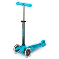 Самокат Micro серии Mini Deluxe Glow LED - Ледник Аква