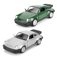 Автомодель - Porsche 911 Turbo 3.3 1978 (серый, темно-зеленый)