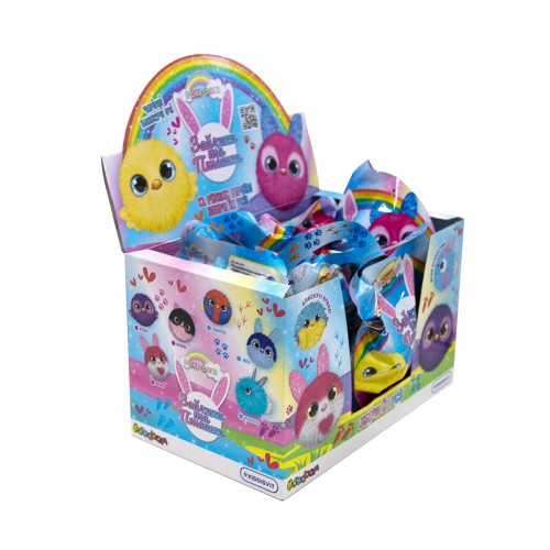 Мягкая коллекционная игрушка - Зайчики и птички (12 шт., в дисплее) (#sbabam)