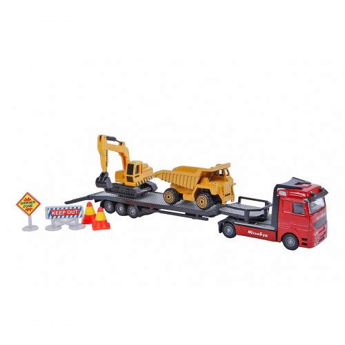 Игровой набор - Автоперевозчик (автоперевозчик, самосвал, экскаватор, акс.) (TechnoDrive)