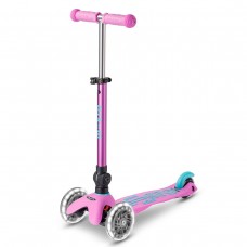 Самокат MICRO складной серии Mini Deluxe Foldable LED – Лавандовый