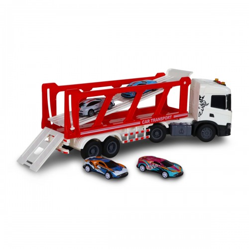 Ігровий набір серії Large Truck – Автоперевізник Scania (4 машини, світло, звук) (TechnoDrive)