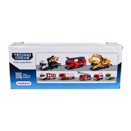 Ігровий набір серії Large Truck – Автоперевізник Scania (4 машини, світло, звук) (TechnoDrive)