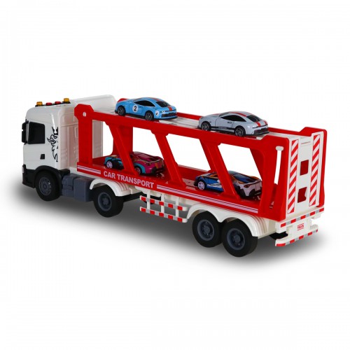 Ігровий набір серії Large Truck – Автоперевізник Scania (4 машини, світло, звук) (TechnoDrive)