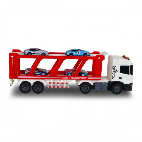 Ігровий набір серії Large Truck – Автоперевізник Scania (4 машини, світло, звук) (TechnoDrive)