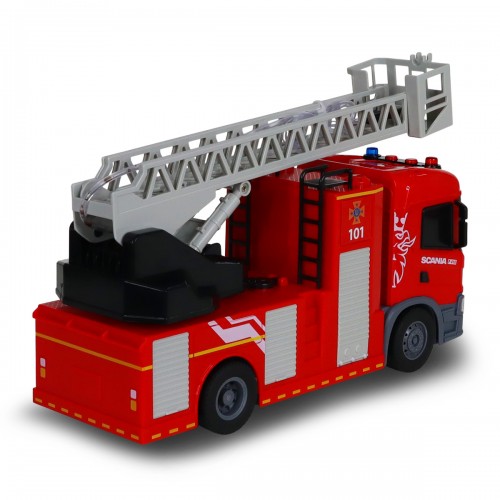 Автомодель серии Big Truck – Пожарная машина Scania (свет, звук, функ. воды) (TechnoDrive)