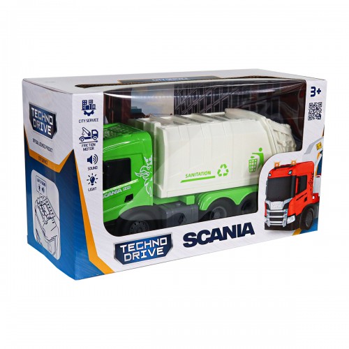 Автомодель серии Big Truck – Мусоровоз Scania (свет, звук) (TechnoDrive)