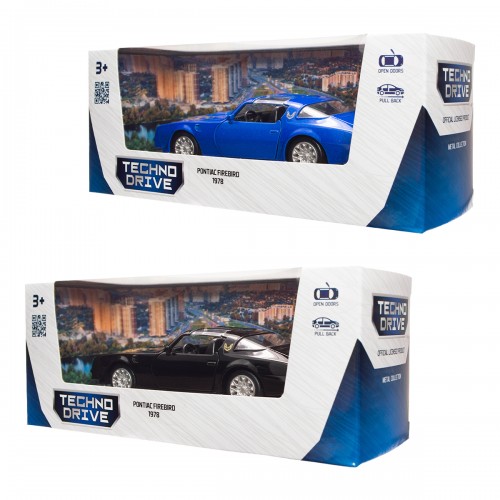 Автомодель - Pontiac Firebird 1978 (черный, синий) (TechnoDrive)