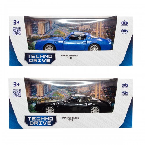 Автомодель - Pontiac Firebird 1978 (черный, синий) (TechnoDrive)