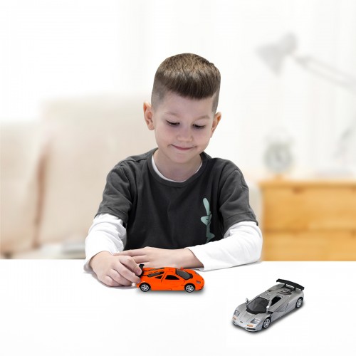 Автомодель - McLaren F1 1992 (серый, оранжевый) (TechnoDrive)