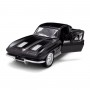 Автомодель - Chevrolet Corvette Split Window 1963 (матовий чорний) (TechnoDrive)