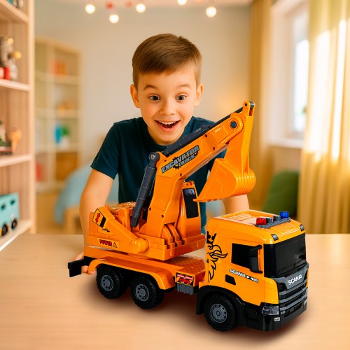 Автомодель серії Super Big Truck – Екскаватор Scania (світло, звук) (TechnoDrive)