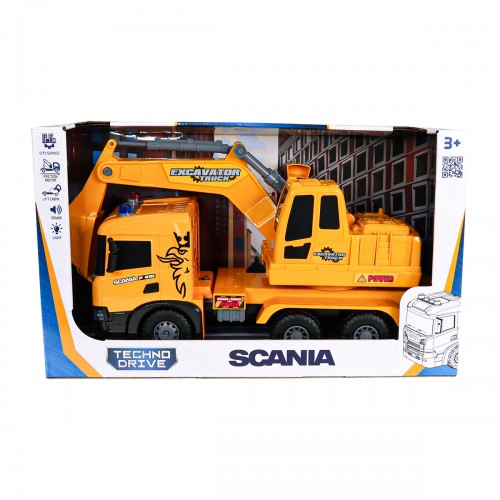 Автомодель серії Super Big Truck – Екскаватор Scania (світло, звук) (TechnoDrive)