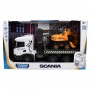 Игровой набор серии Super Big Truck – Автокран Scania с экскаватором (свет, звук) (TechnoDrive)