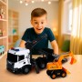 Игровой набор серии Super Big Truck – Автокран Scania с экскаватором (свет, звук) (TechnoDrive)