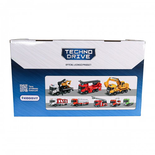 Игровой набор серии Super Big Truck – Автокран Scania с экскаватором (свет, звук) (TechnoDrive)