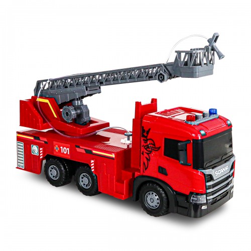 Автомодель серії Super Big Truck – Пожежна машина Scania (світло, звук, функ. води) (TechnoDrive)