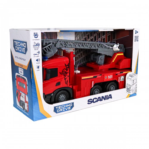 Автомодель серії Super Big Truck – Пожежна машина Scania (світло, звук, функ. води) (TechnoDrive)