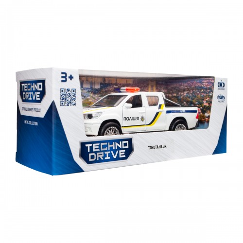 Автомодель - Toyota Hilux Полиция (белый) (TechnoDrive)
