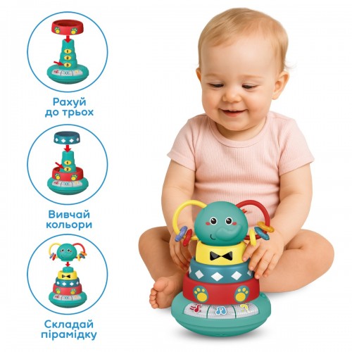 Інтерактивна іграшка, що розвиває, Kiddi Smart – Слоненя Грайко (українська) (KIDDI SMART)