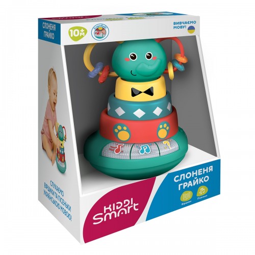 Інтерактивна іграшка, що розвиває, Kiddi Smart – Слоненя Грайко (українська) (KIDDI SMART)