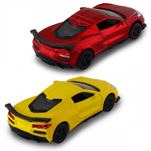 Автомодель – Chevrolet Corvette C8 Z06 2024 (желтый, красный) (TechnoDrive)