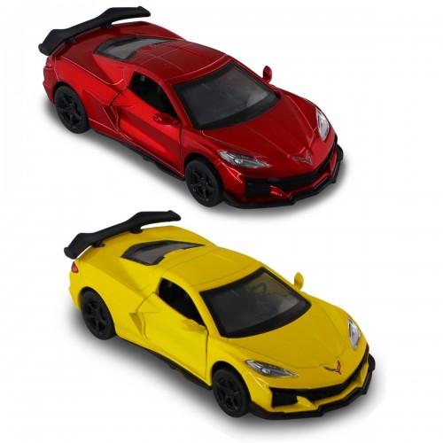Автомодель – Chevrolet Corvette C8 Z06 2024 (желтый, красный) (TechnoDrive)
