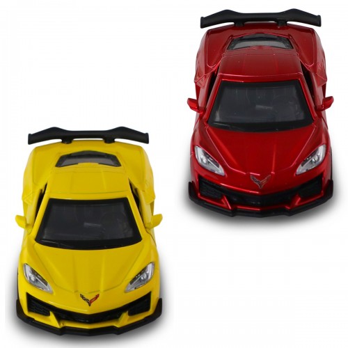 Автомодель – Chevrolet Corvette C8 Z06 2024 (желтый, красный) (TechnoDrive)