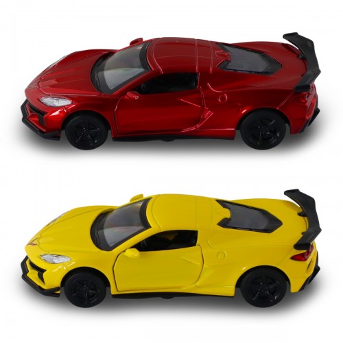Автомодель – Chevrolet Corvette C8 Z06 2024 (желтый, красный) (TechnoDrive)