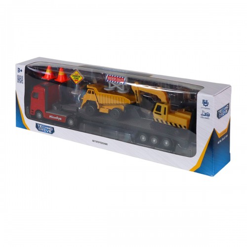Игровой набор - Автоперевозчик (автоперевозчик, самосвал, экскаватор, акс.) (TechnoDrive)