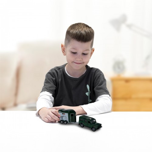 Игровой набор - Land Rover (с прицепом и фигурками лошадей) (TechnoDrive)