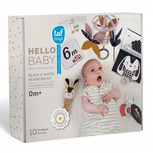 Подарунковий набір іграшок для новонародженого – Чорно-біла гармонія (Taf Toys)