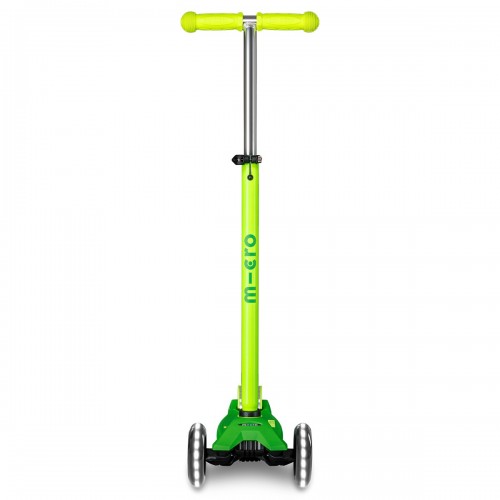 Самокат Micro серии Maxi Deluxe Neon LED - Зеленый попугай (Micro)