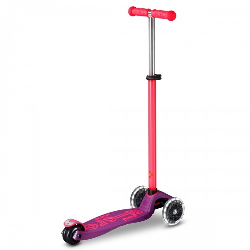 Самокат Micro серии Maxi Deluxe Neon LED - Ультра розовый (Micro)