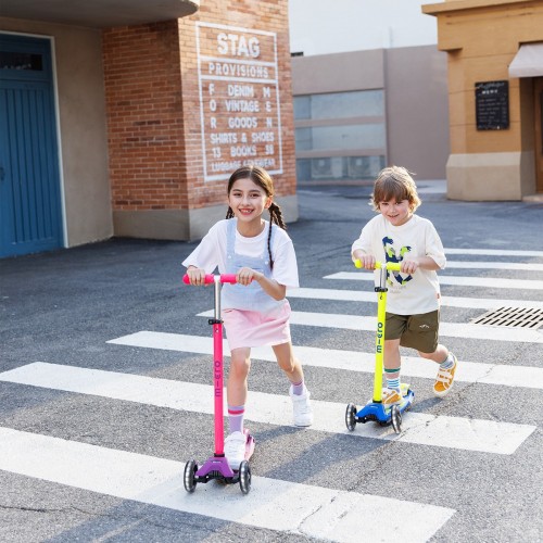 Самокат Micro серии Maxi Deluxe Neon LED - Ультра розовый (Micro)