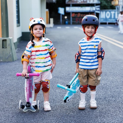 Самокат MICRO складной серии Mini Deluxe Foldable Orion Glow LED – Розовый (Micro)