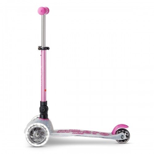 Самокат MICRO складной серии Mini Deluxe Foldable Orion Glow LED – Розовый (Micro)