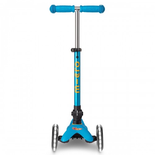 Самокат MICRO складной серии Mini Deluxe Foldable LED – Голубой океан (Micro)