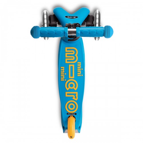 Самокат MICRO складной серии Mini Deluxe Foldable LED – Голубой океан (Micro)