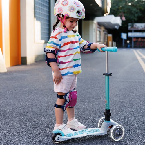 Самокат MICRO складной серии Mini Deluxe Foldable Orion Glow LED – Синий (Micro)