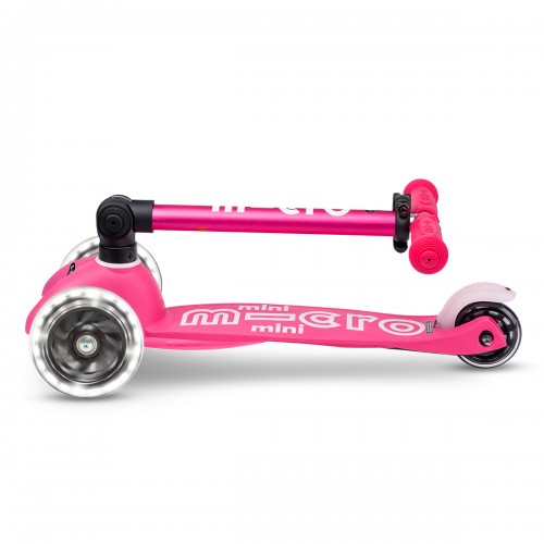 Самокат MICRO складной серии Mini Deluxe Foldable LED – Розовый (Micro)