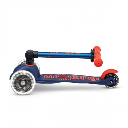 Самокат MICRO складной серии Mini Deluxe Foldable LED – Синий (Micro)