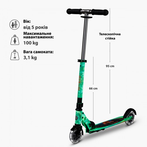 Самокат Micro серії Sprite Glow LED Art Collection – Космос (Micro)