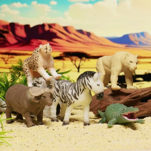 Дисплей стретч-іграшок у вигляді тварини – Вартові савани (10 шт.) (#sbabam)