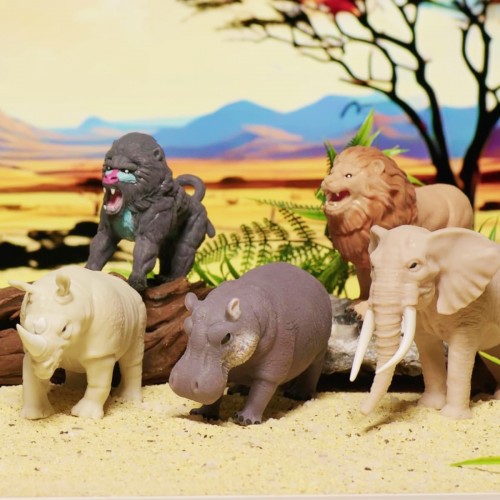 Дисплей стретч-іграшок у вигляді тварини – Вартові савани (10 шт.) (#sbabam)